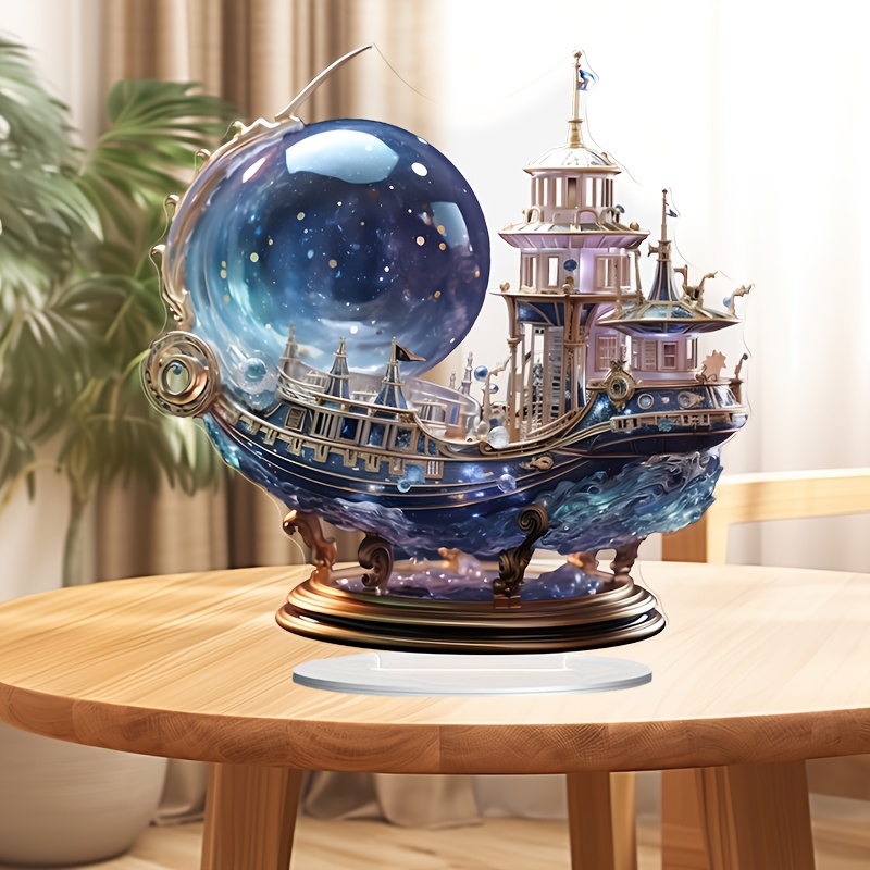 Office Technologies - 2D-Schiff-Figur im böhmischen Stil, 20,3 cm,
