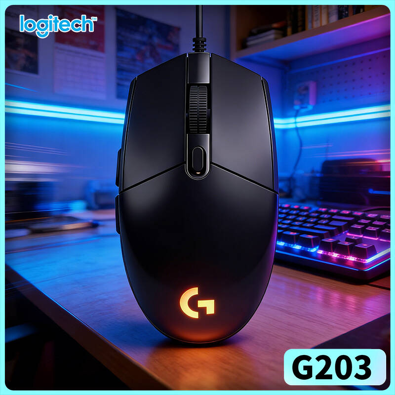 Logitech Mouse G203 - Logitech G203 LIGHTSYNC Kabelgebundene Gaming-Maus 8000